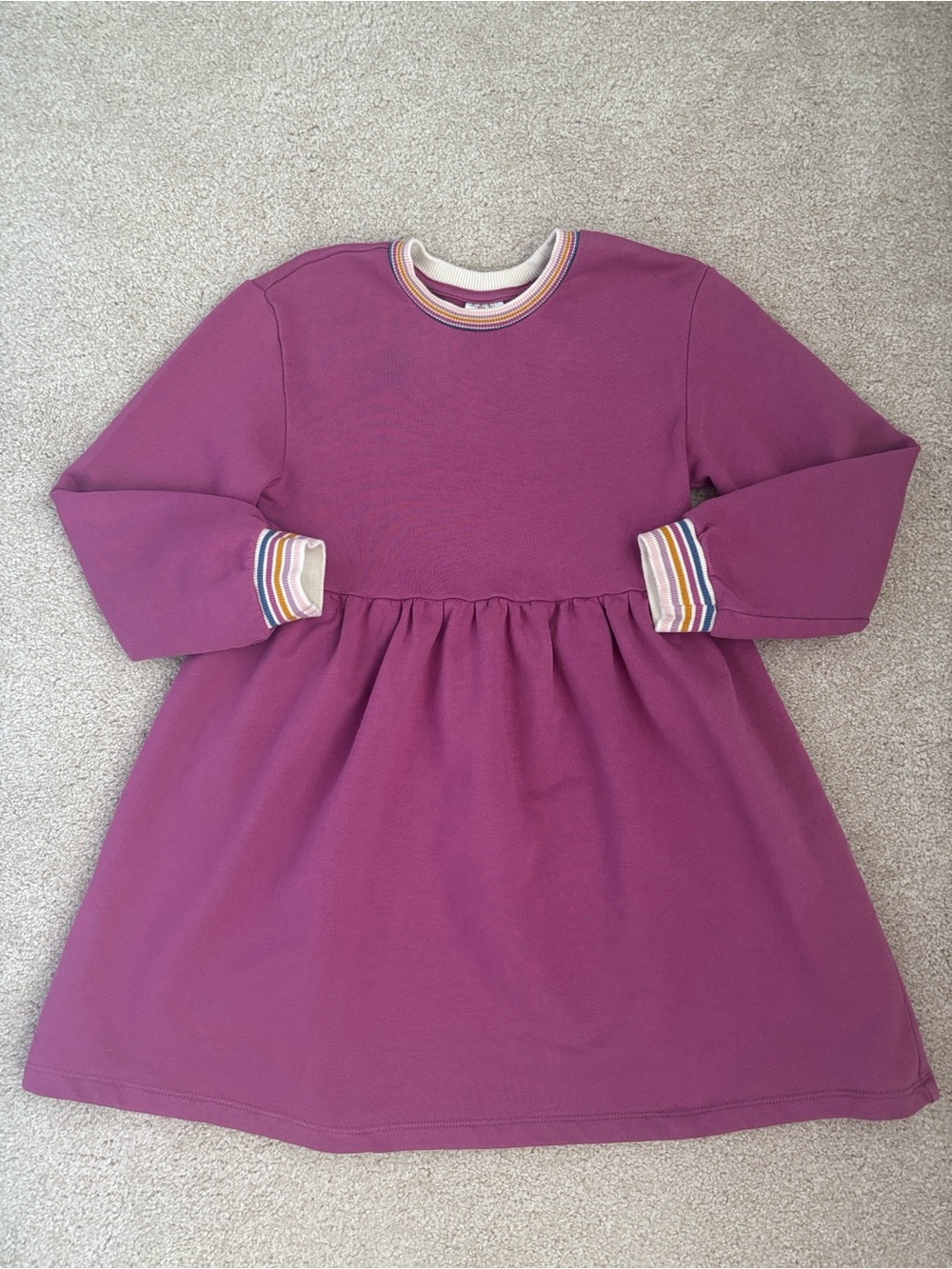 Hanna Andersson Mauve Haze French Terry Sweatshirt Dress, size 130 (8)